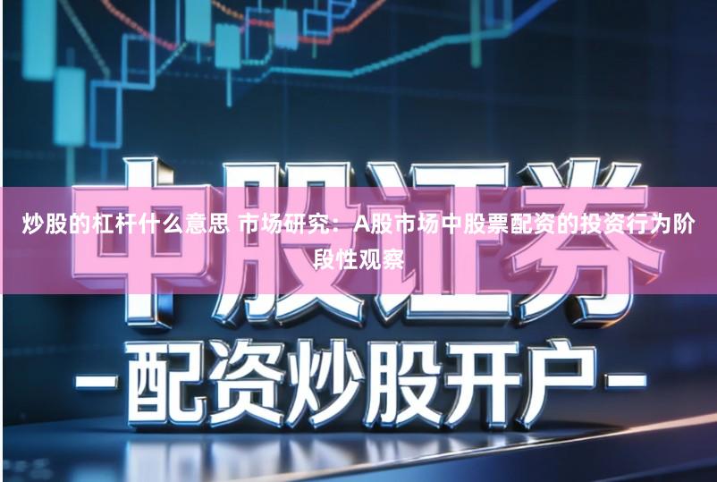 炒股的杠杆什么意思 市场研究：A股市场中股票配资的投资行为阶段性观察